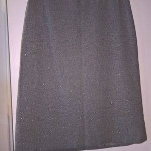 Vintage Wool (lined) Skirt W/ Crystal Details SZ10